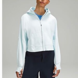 Women's Light Blue lululemon oversized scuba Hoodie